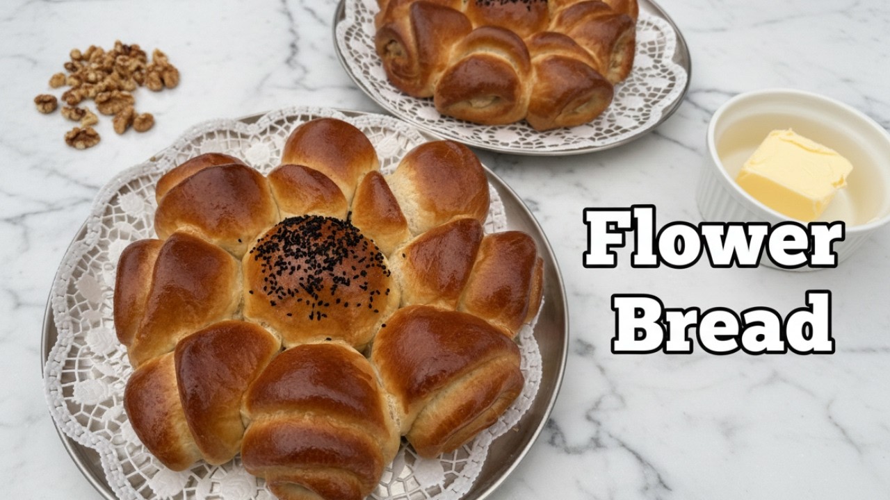 Super Soft Flower Bread with Any Filling You Love!