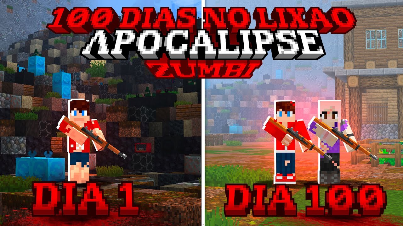 SOBREVIVI 100 DIAS NO LIXÃO NO APOCALIPSE ZUMBI