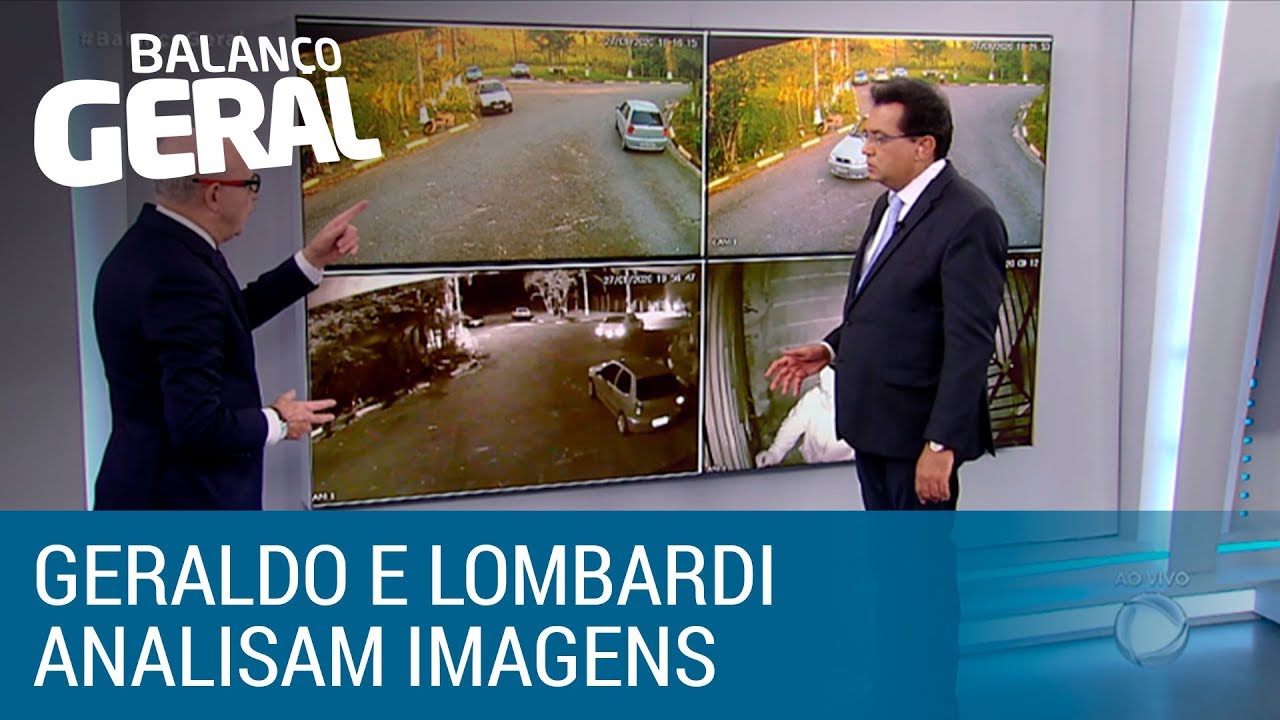 Geraldo Luis e Lombardi analisam imagens com suspeitas de matar família na cena do crime