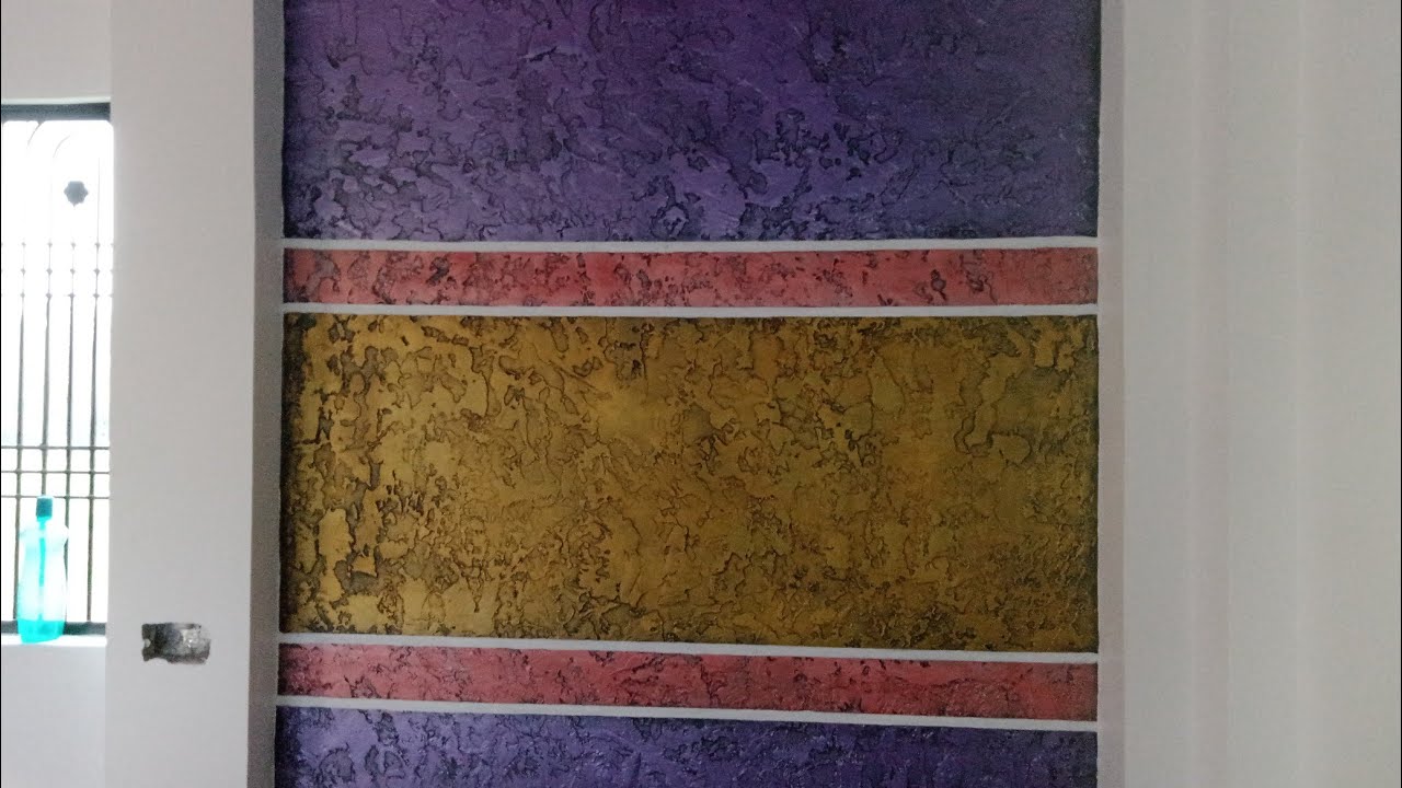 3d Wallputty Texture Design / Metalic  Double Colour