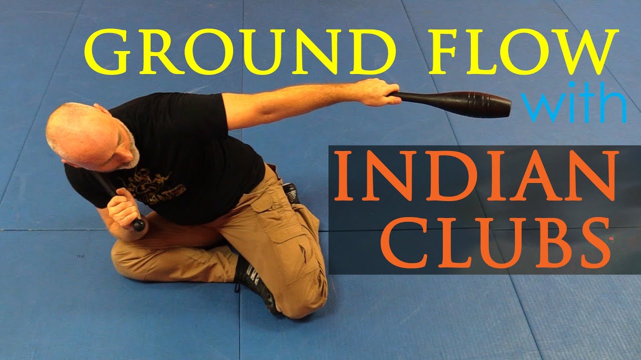 ground flow with indian clubs