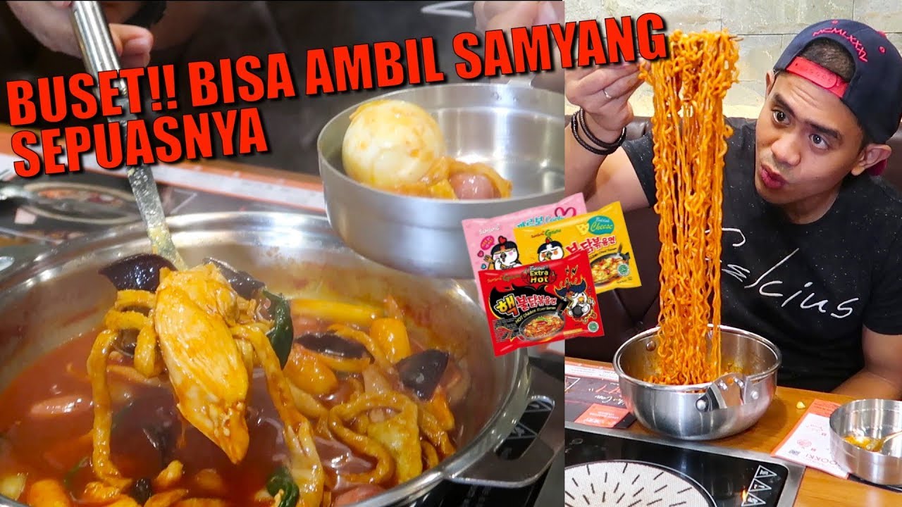 SEPUASNYA!!!! MUKBANG SAMYANG + T0PPOKI + NASI GORENG KOREA