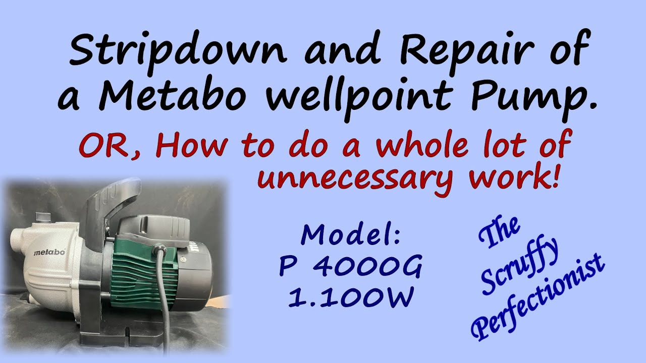 Metabo wellpoint pump Teardown and repair.