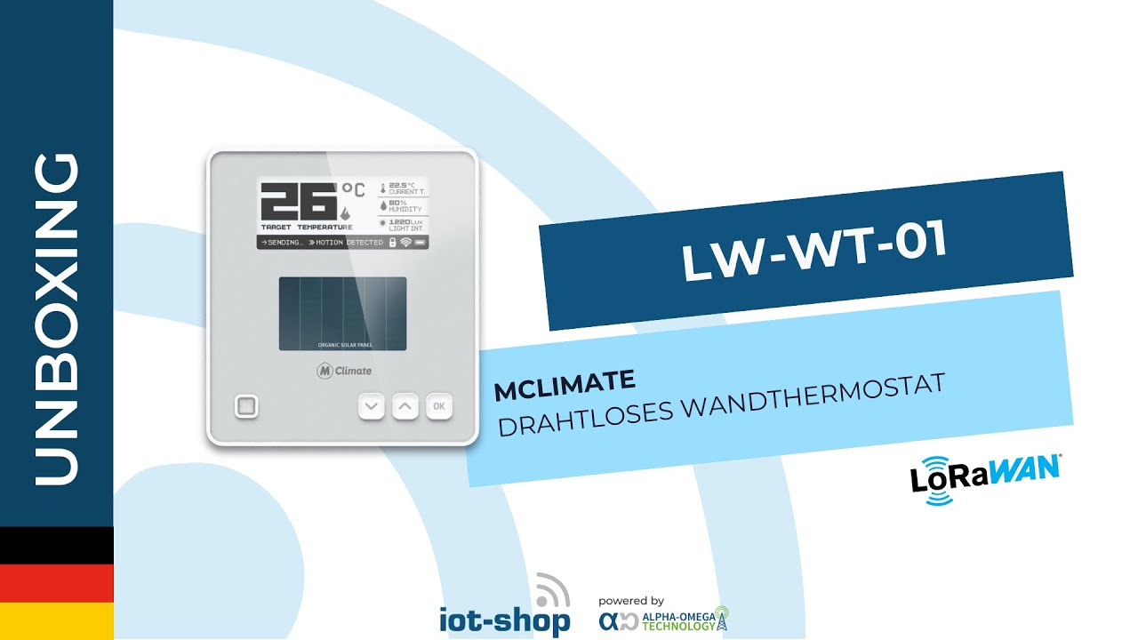 🇩🇪 Unboxing | MClimate LW-WT-01 LoRaWAN Wireless Wandthermostat