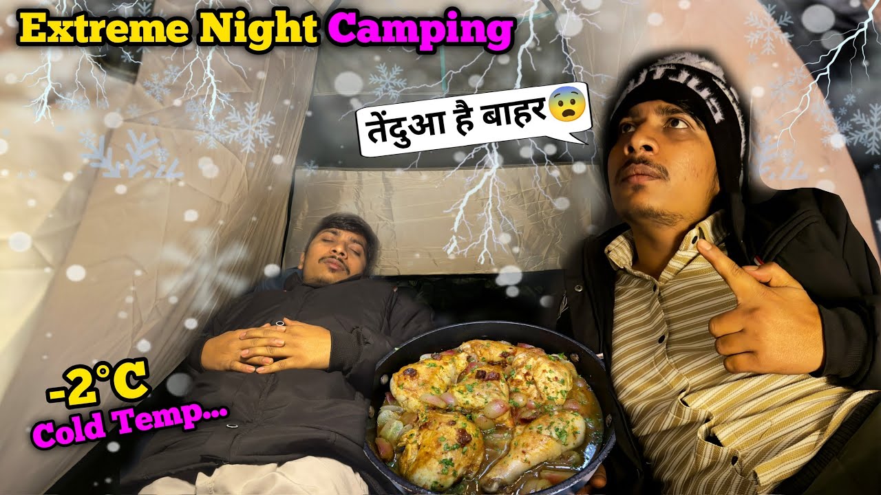 Extreme -2°C Cold Camping at Night | Winter Night Camping at River Side | Cold Camping 
