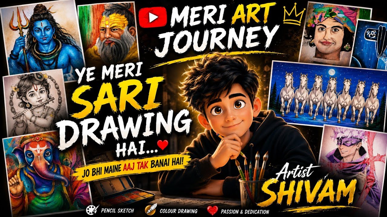 Meri art drawing journey 💓😃 @shivam art 