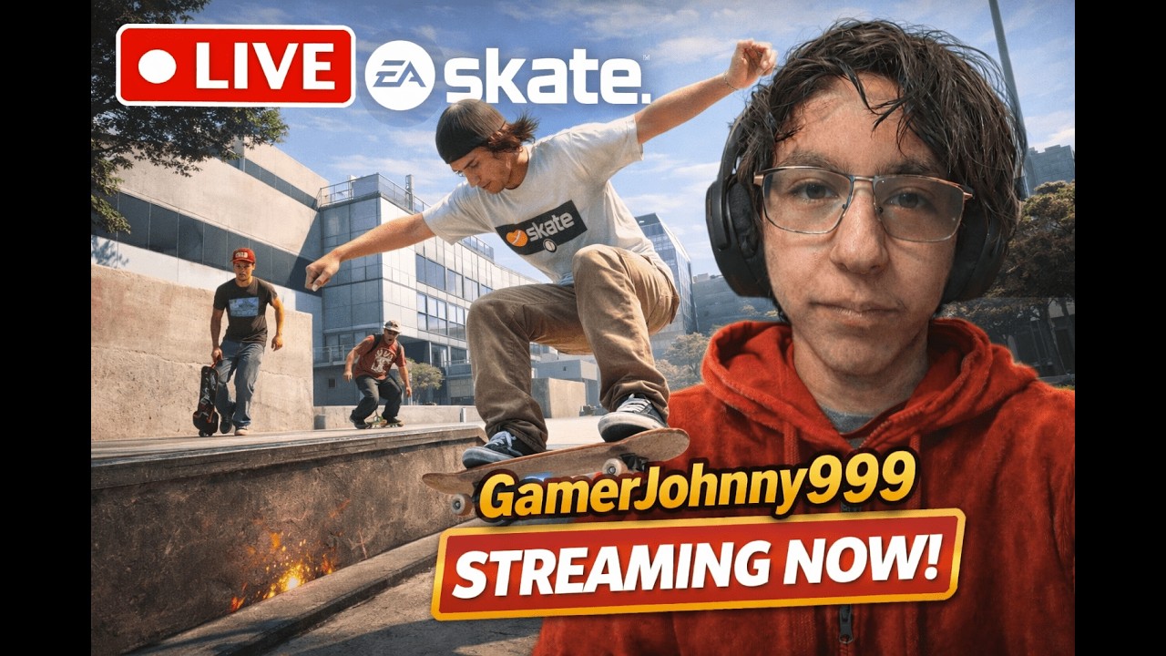 🔴 LIVE- skateboarding in skate.