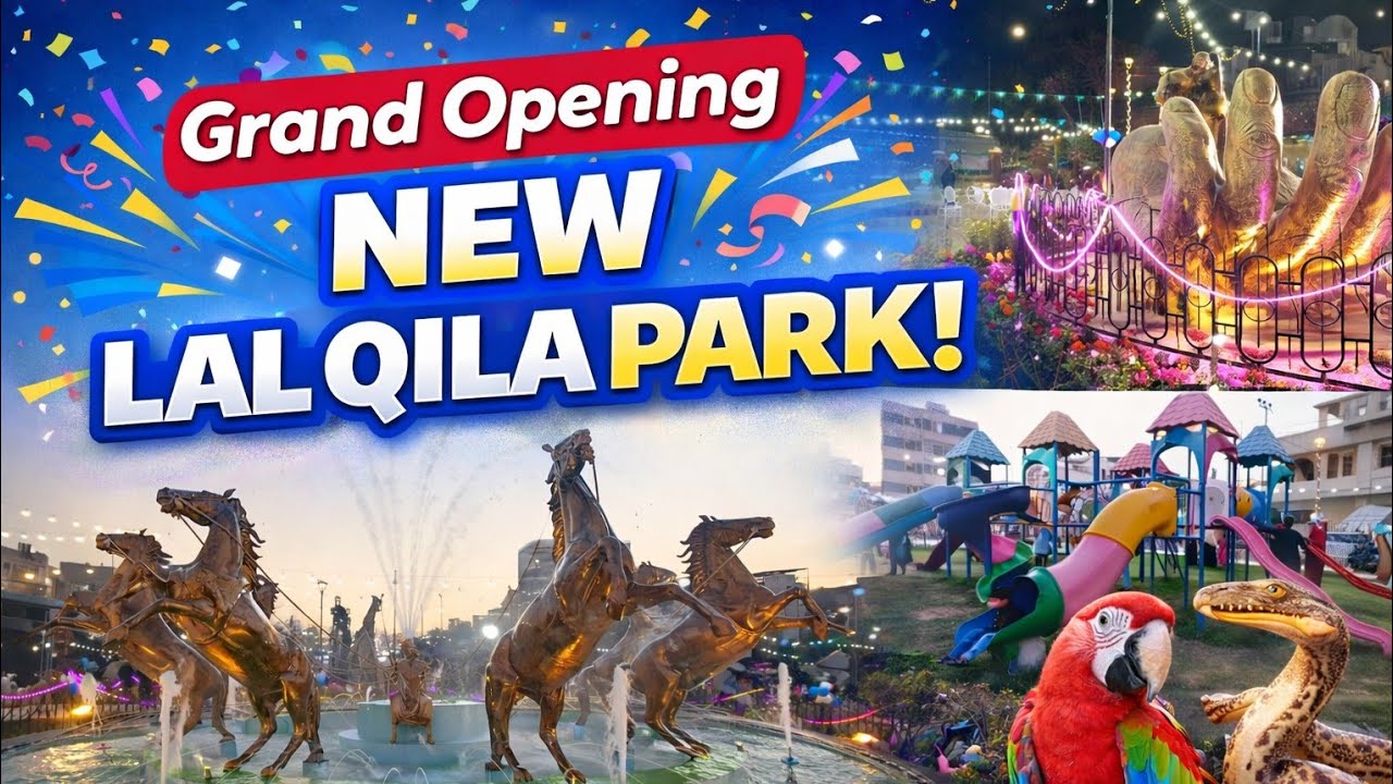 Grand Opening of Lal Qila Park | Flower Show, Food Stalls, Birds & Snakes 🎉🌸