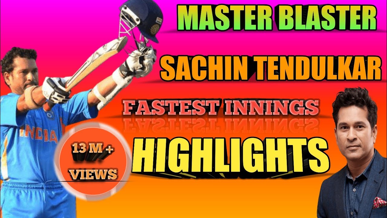 Sachin Tendulkar Fastest innings❤️