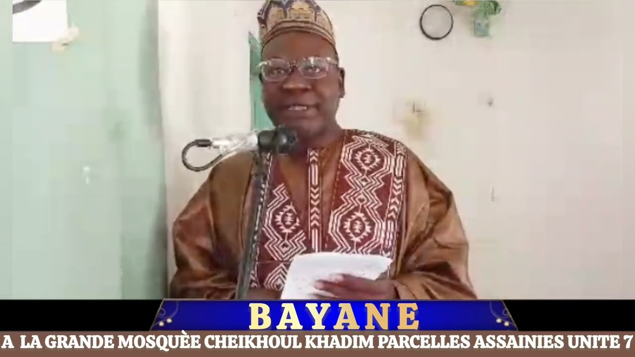 BAYANE DU VENDREDI 13 FEVRIER 2026 A LA GRANDE MOSQUÈE CHEIKHOUL KHADIM PARCELLES ASSAINIES UNITE 7