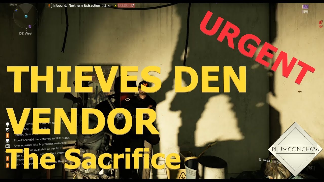 The Division 2 - THIEVES DEN VENDOR - THE SACRIFICE - PERFECTLY ON THE ROPES - MUST WATCH!!