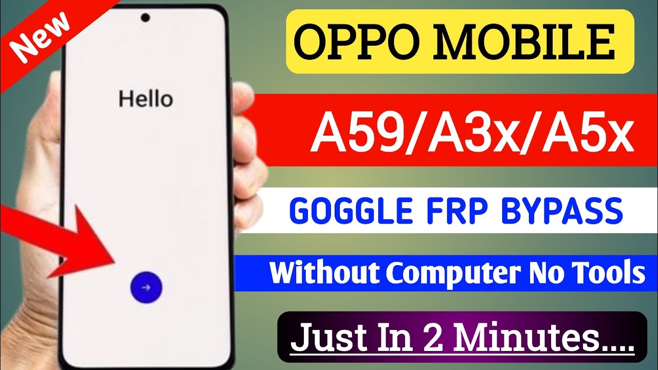 🔥🔥2026 New Updates :- Oppo A59/ A3x/ K12x/ Google/ FRP Bypass (Share Option Not Working) Without PC