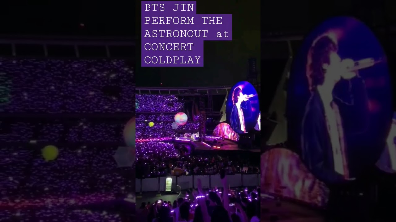BTS JIN PERFORM THE ASTRONOUT at CONCERT COLDPLAY#BtsJinUpdate#Shorts