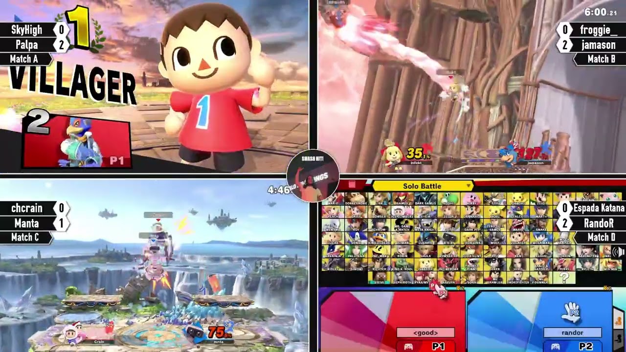 Smash Hit! Singles Pools Quad Steam VODs