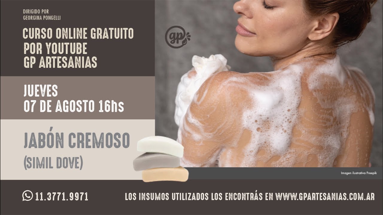 Taller online GP Artesanías: Jabón cremoso!!