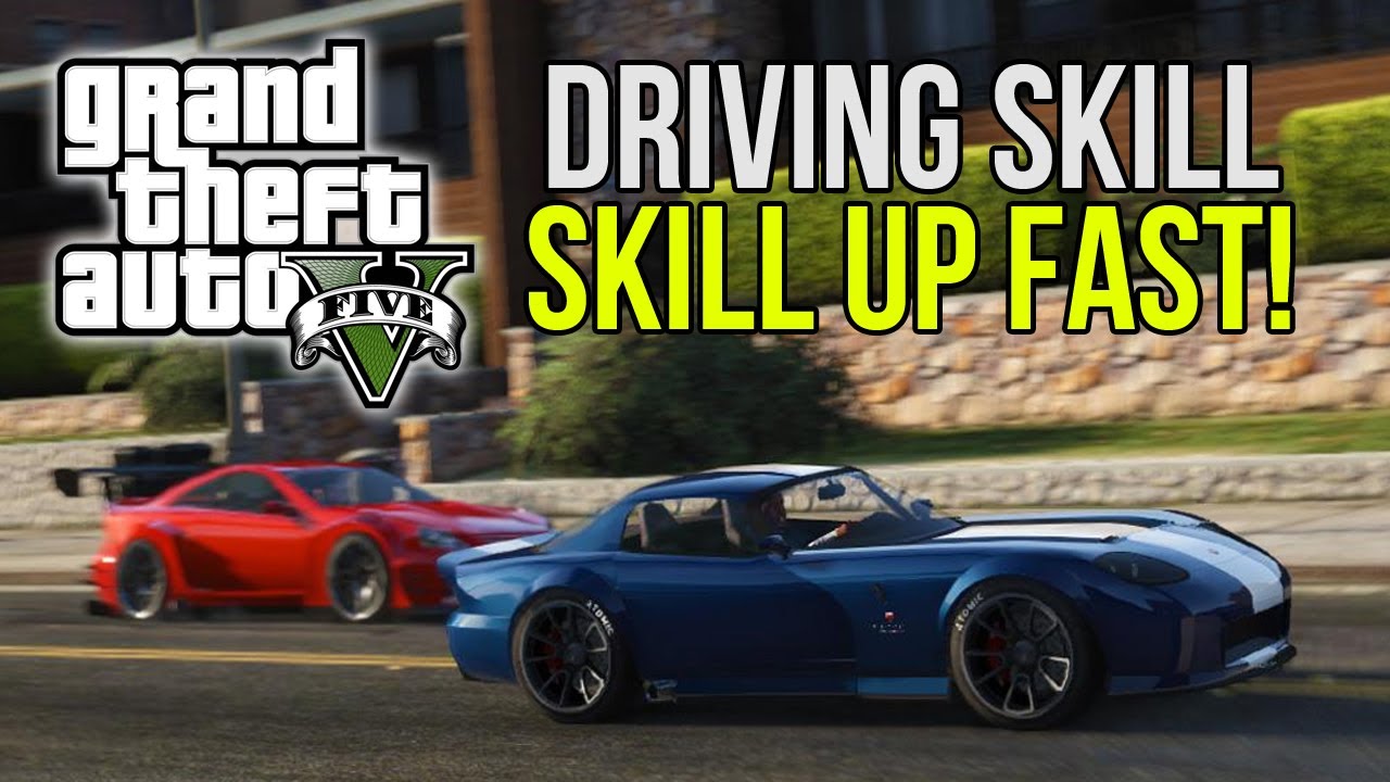 How to skill up driving skill FAST on GTA V! (Grand Theft Auto 5 Tutorial)