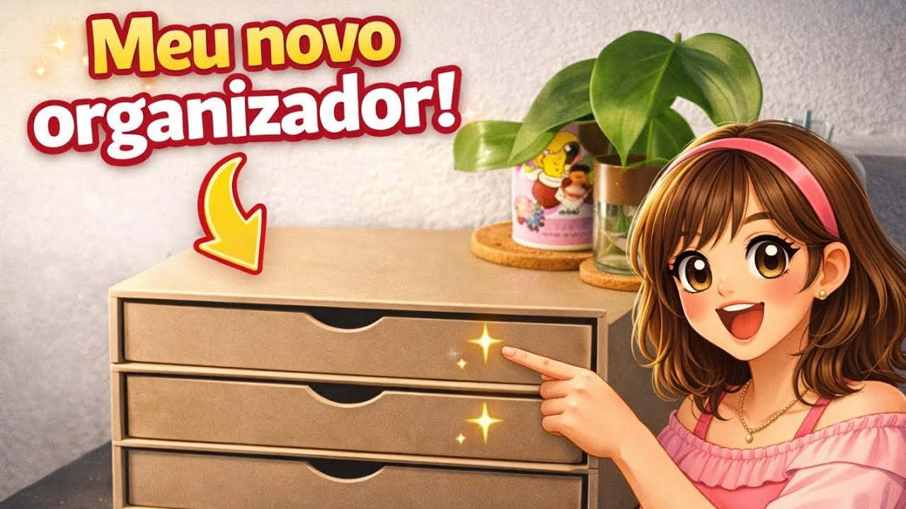 🎨 Comprei esse gaveteiro organizador para guardar melhor meus materiais de pintura .