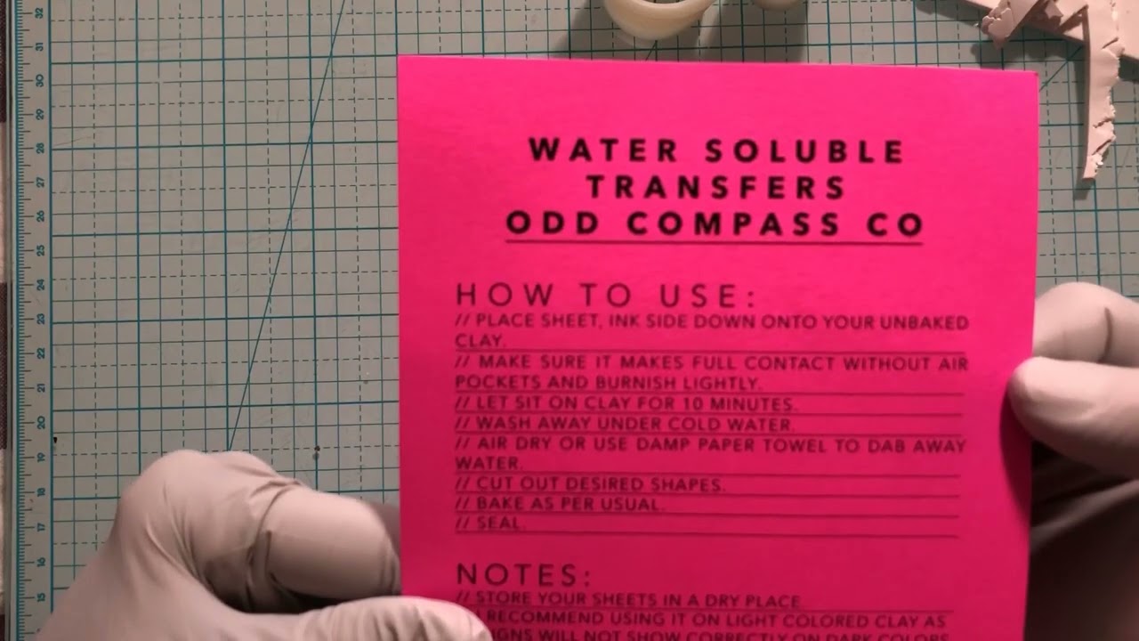 Print Transfers from Water Soluble Paper