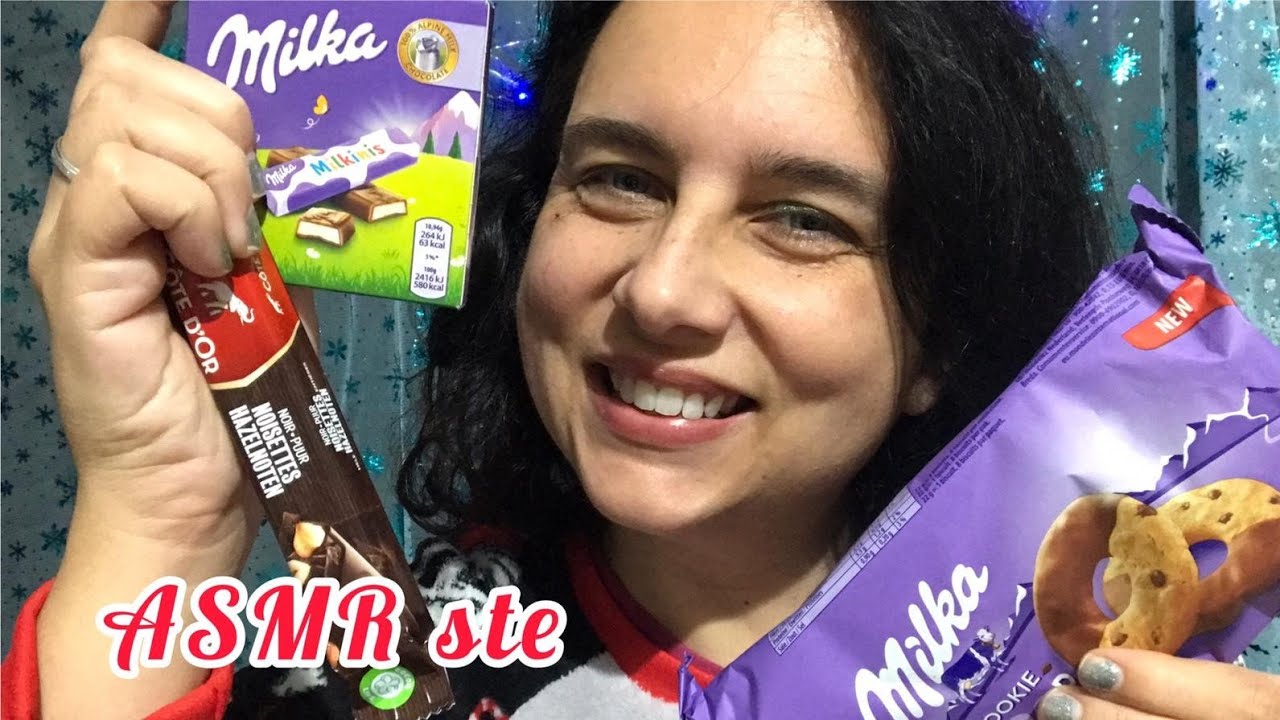 mukbang novità MILKA e cioccolato e cookies ASMR ITA 먹방 eating sounds mouth sounds