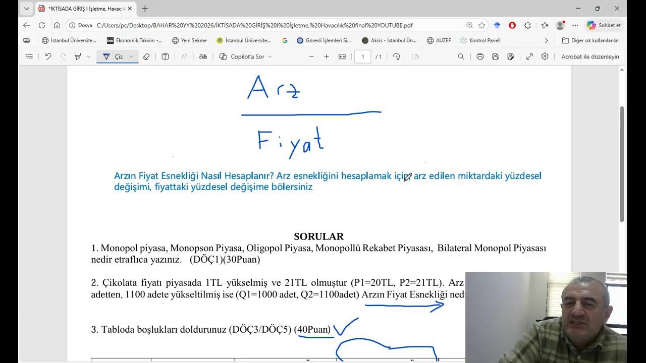 İKTİSADA GİRİŞ I    BÜTÜNLEMEYE HAZIRLIK  2. YAYIN
