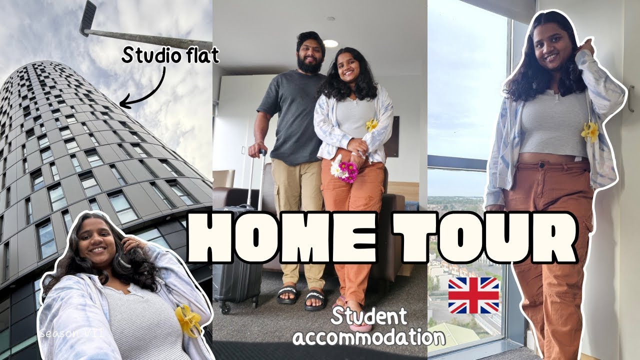 Home tour🏡✨❤️ #vlog in UK 🇬🇧 #hometour studio flat || student accommodation || house tour 