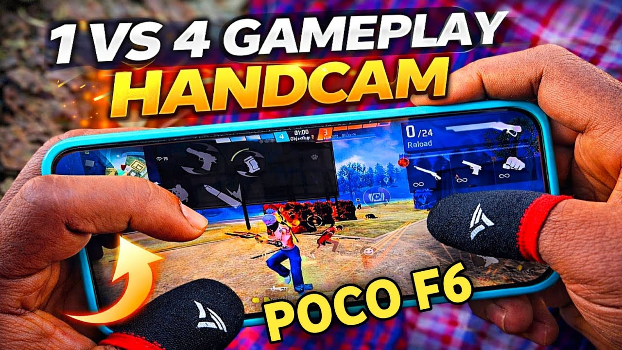 POCO F6 MOBILE HANDCAME GAMEPLAY 3 FINGER GAMEPLAY FREE FIRE BEST SENSITIVITY+BEST HUD FREE FIRE ⚙️