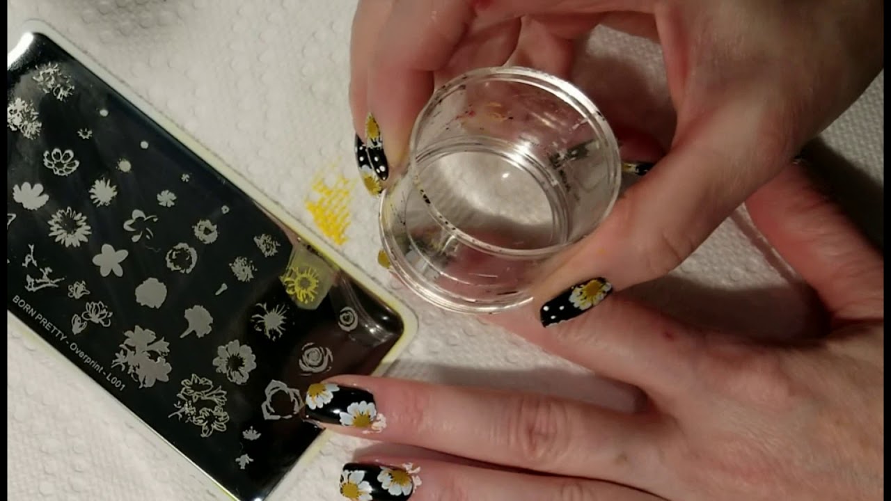 Layered Stamping - Sunflower Nail Art Tutorial