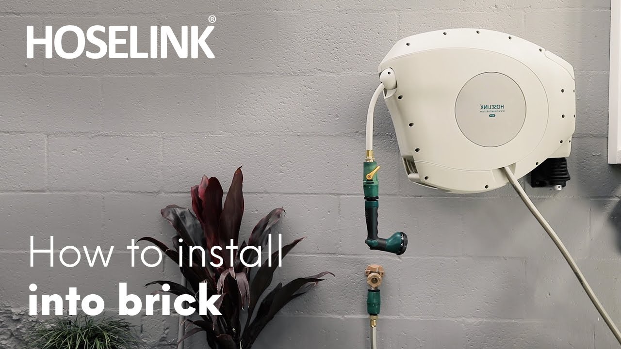 How to install a Hoselink Retractable Hose Reel on to brick