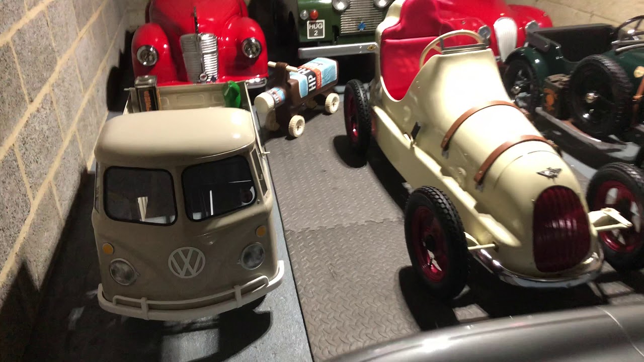 The pedal car collection Vw camper Austin J40 pathfinder Bentley Jaguar XK120 Land Rover totrod