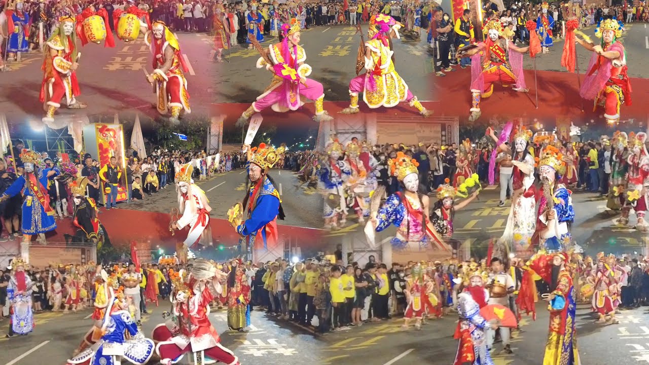 少見的家將出軍！先鋒鬼卒、牛頭馬面、黑白無常、日夜遊巡！「古桃城山海鎮刑堂什家將公舘」薪傳五十年載前往「嘉邑城隍廟」謁祖領匾，探館交誼大典圓滿入臨時行宮