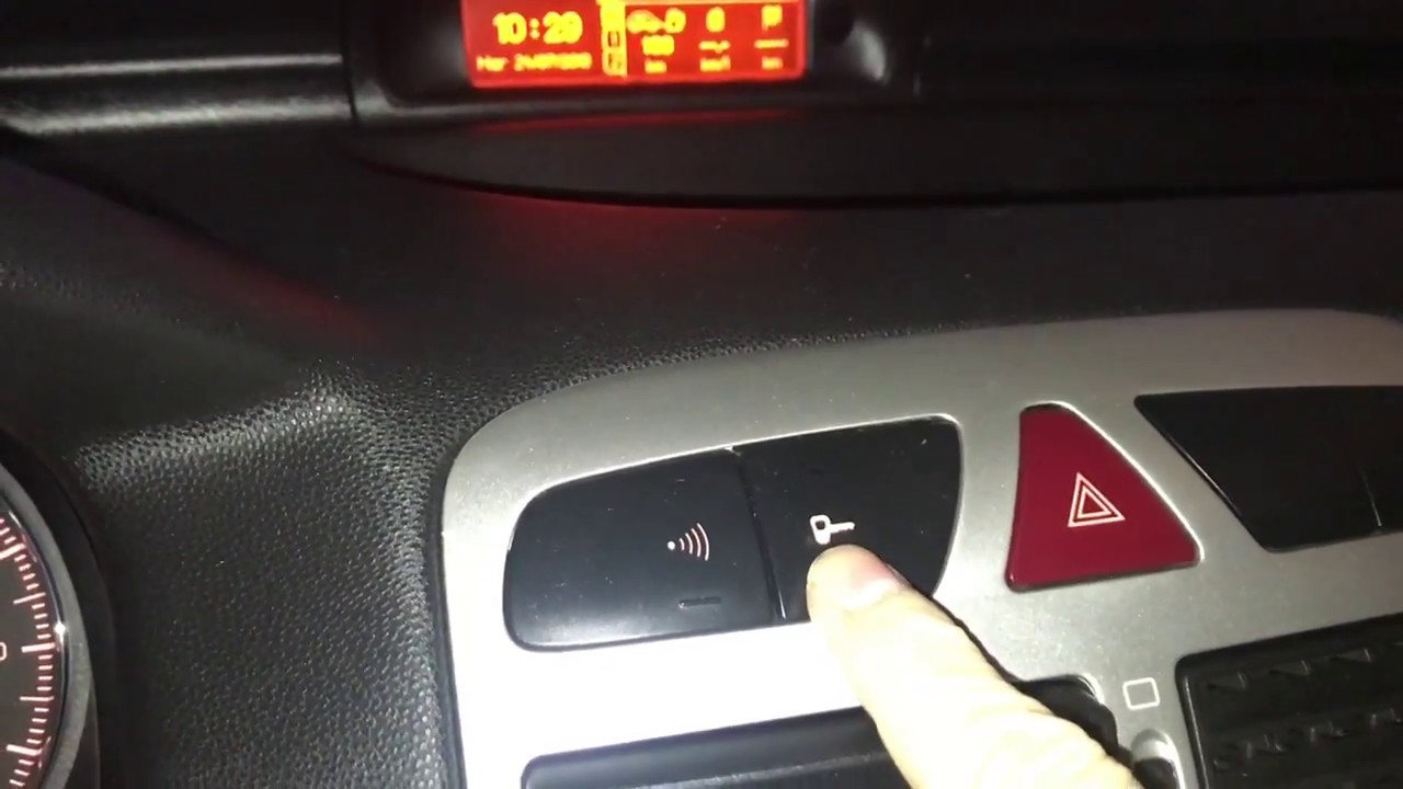 Peugeot 307, bloqueo de puertas.