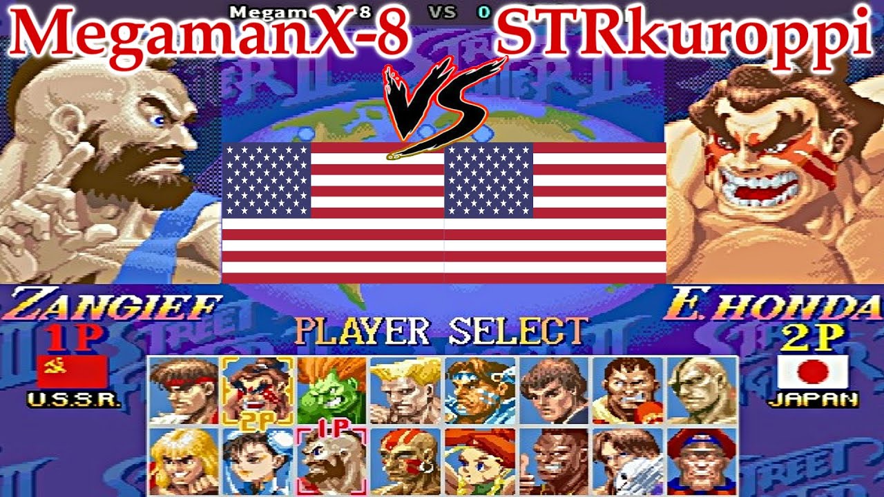 Super Street Fighter II X: Grand Master Challenge - MegamanX-8 vs STRkuroppi