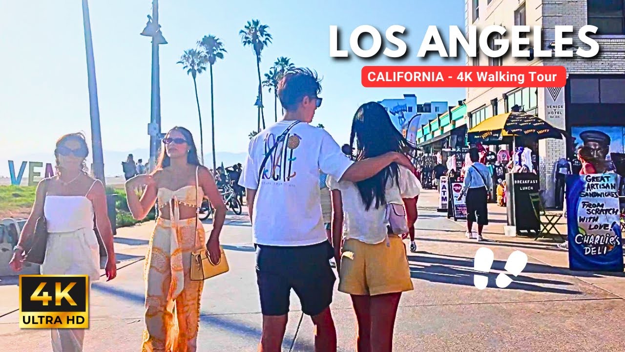 LOS ANGELES, California Walking Tour 4K 2024 | City Walk with Captions