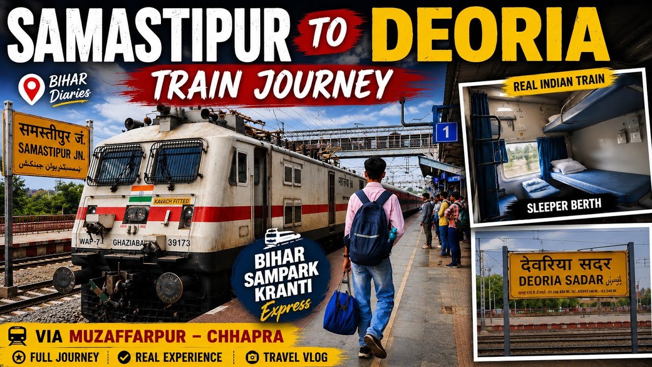 Bihar Sampark Kranti Express Journey 😍 Samastipur to Deoria Sleeper Class Journey
