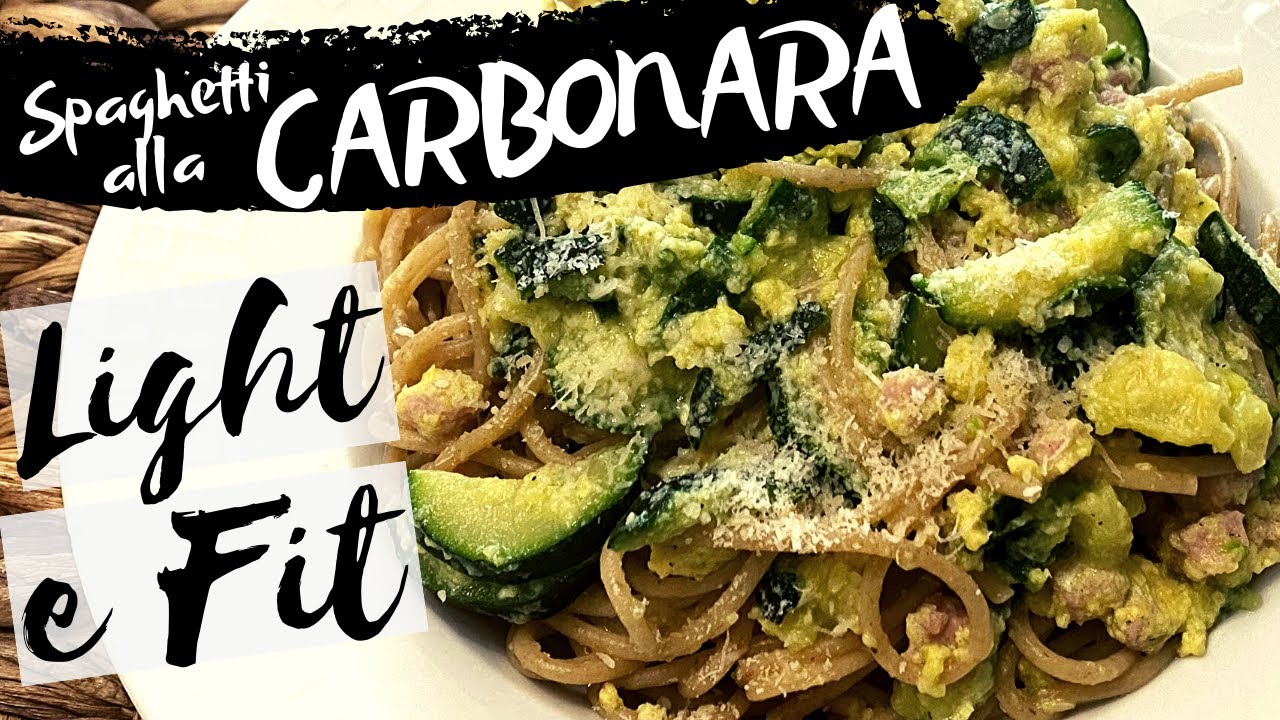 CARBONARA LIGHT e FIT - ricetta DIETETICA con Zucchine e Prosciutto