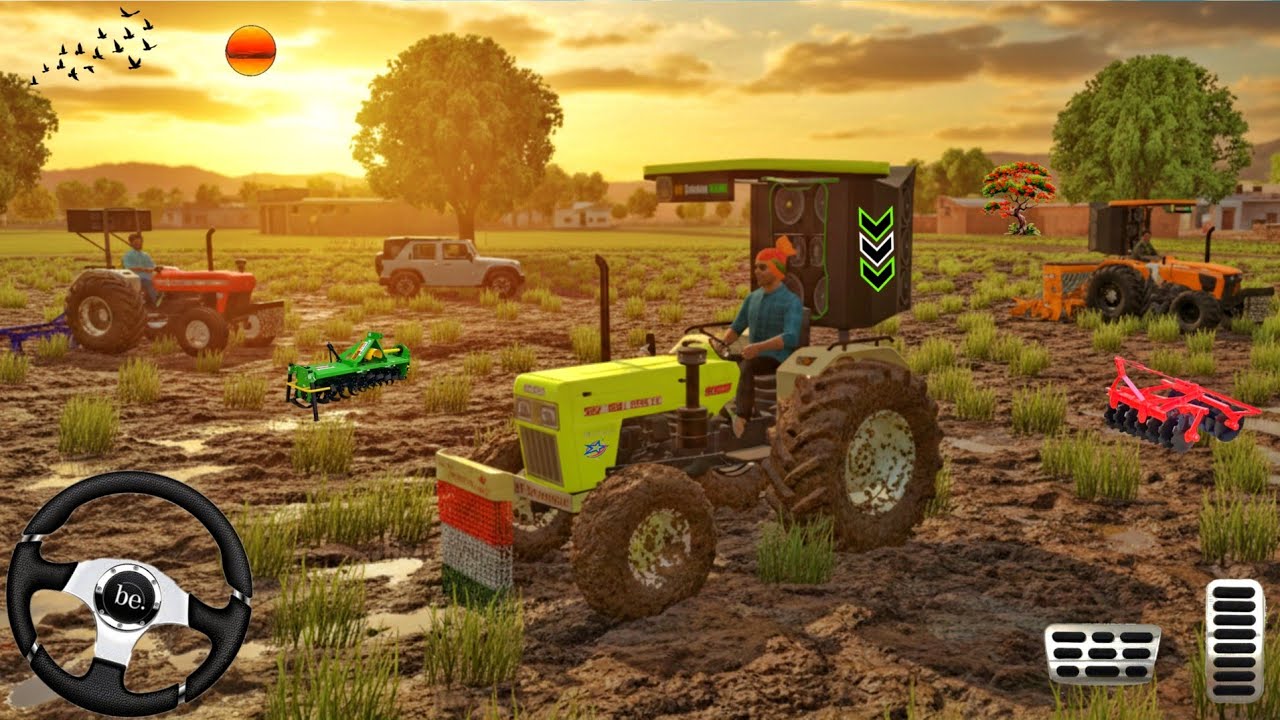 SHWARAJ 🚜// NEW HOLLAND 🚜// KUBUTA 🚜, THAR ROX TRACTOR CULTIVATOR  🥭 FROM FARMING 🌾🌿3DGAM PLAY