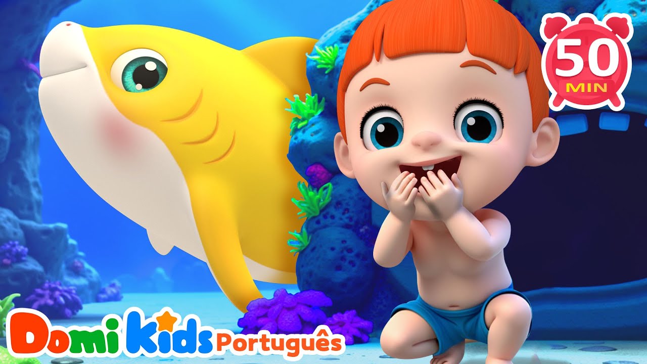 Baby Shark na Piscina 💦 | Canções Infantis | Domi Kids em Português