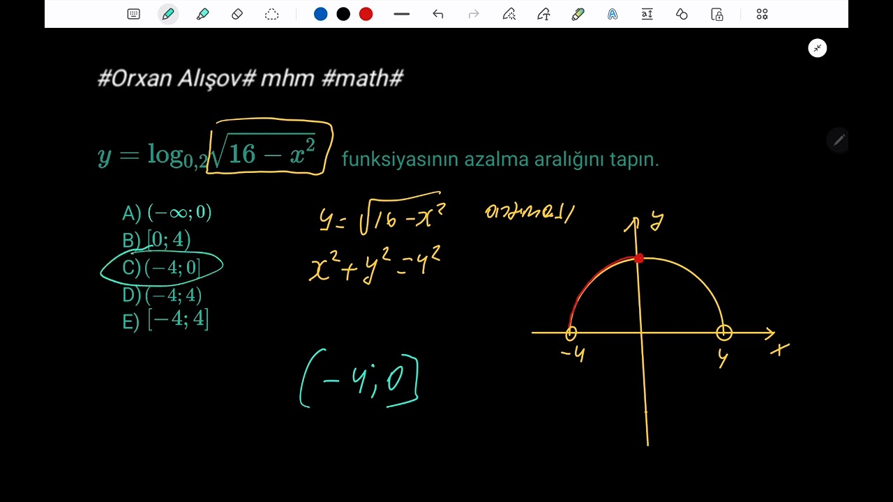 Üç maraqlı logarifmik funksiya sualının izahı. Orxan Alışov