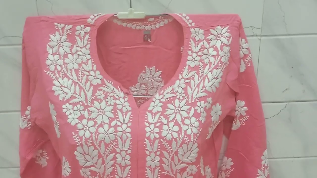 #Riyon#kurti#size38to50#Length46#Lucknow #Chikan#Kari#8957370792#@AshraCreation 