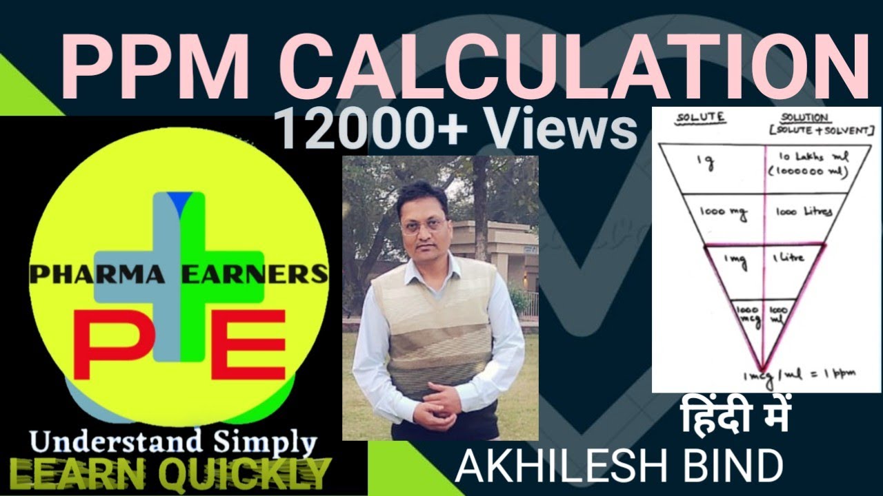 PPM (Parts Per Million) Calculation during analysis in Pharma Industries