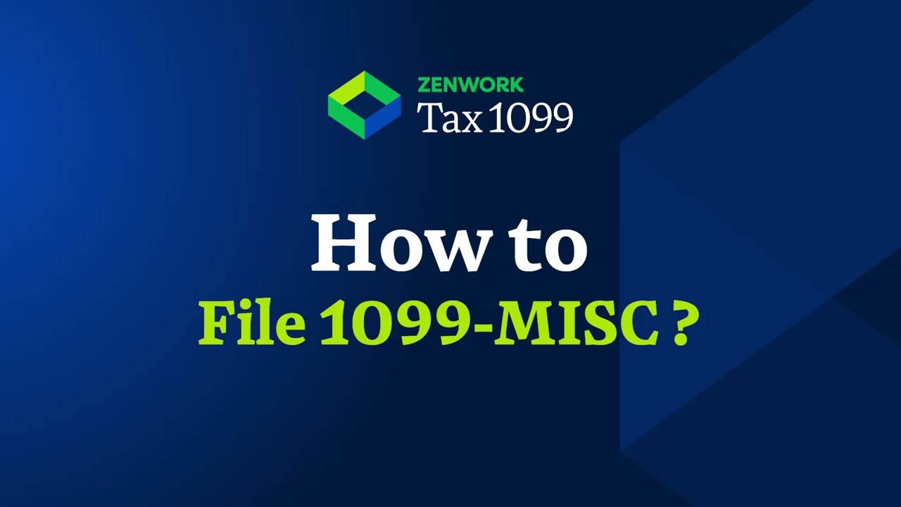 How to File 1099 MISC
