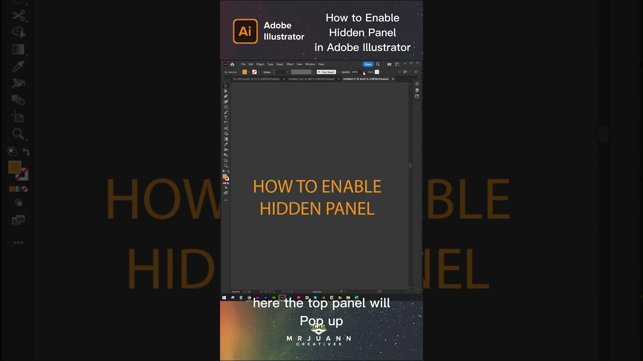 how to enable hidden control panels in adobe illustrator