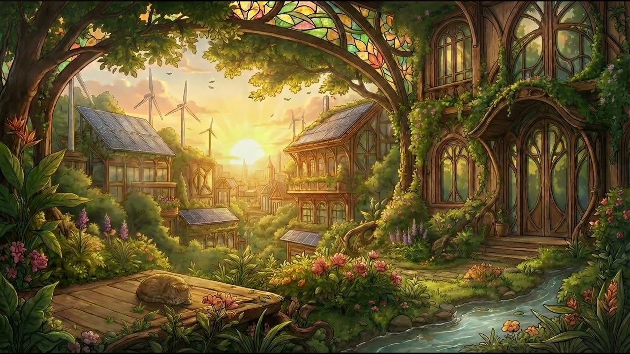 Slow Living in 2100 🧺 A Glimpse of our Sustainable Daily Life | Lofi Mix