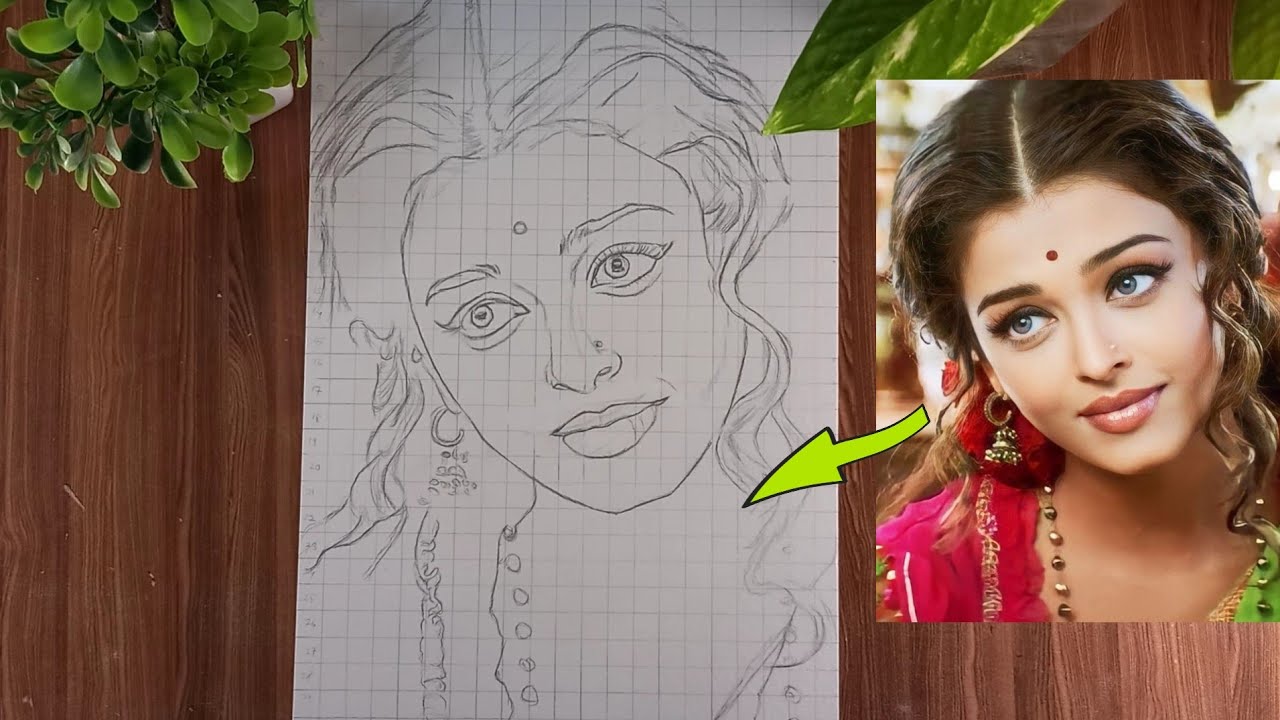Aishwarya Rai Drawing |  Outline tutorial part 1 #aishwarya #aishwaryaraibachchan #bollywood