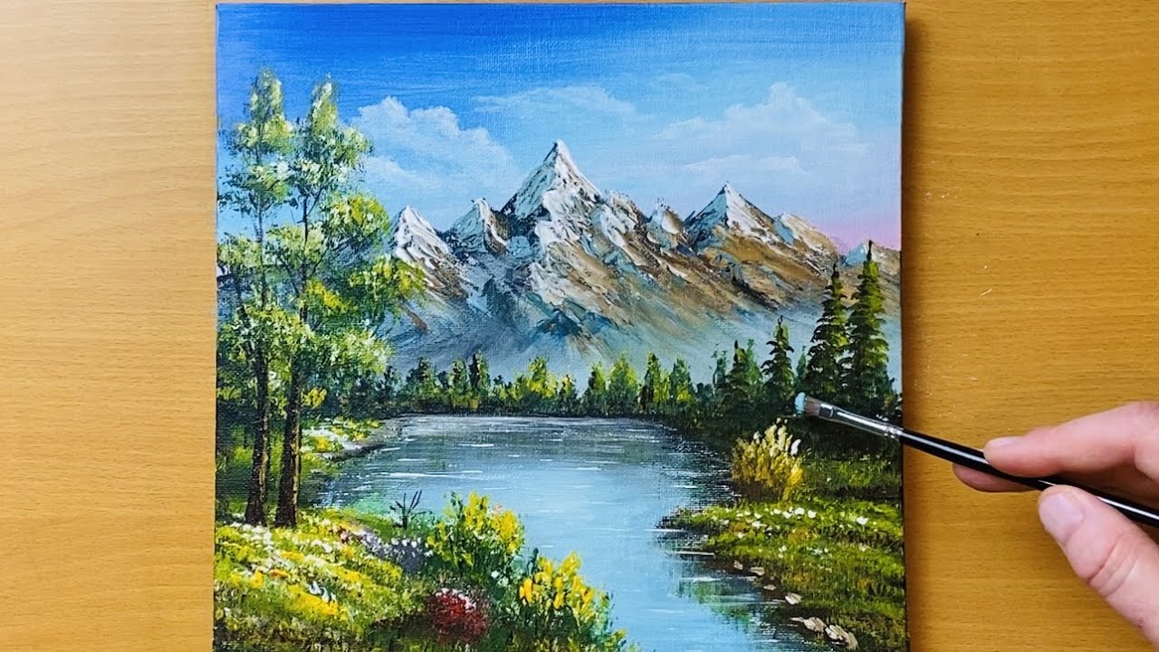 Acrylic Landscape Painting / Acrylic Painting for Beginners / Art #190