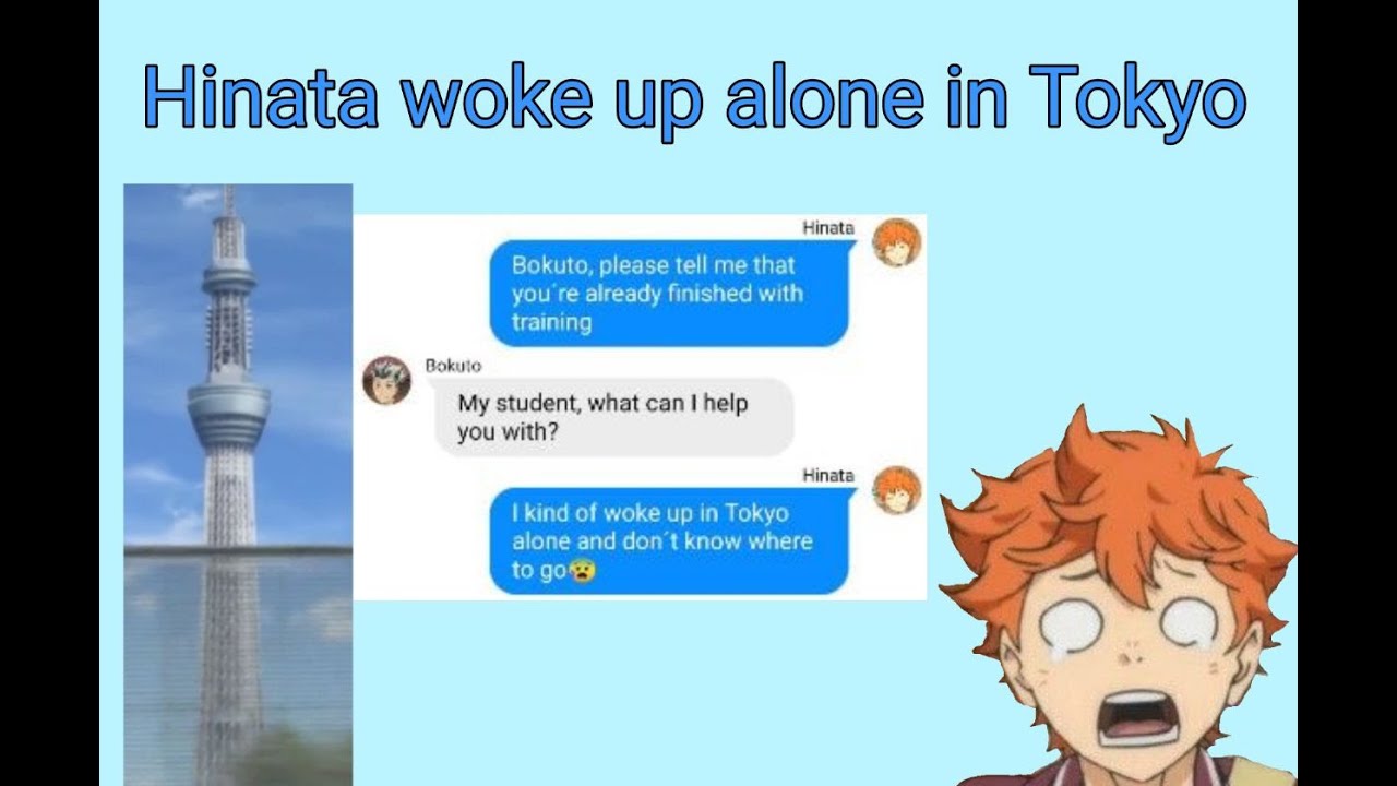 Hinata woke up alone in Tokyo!!! - Haikyu texts I Group chats