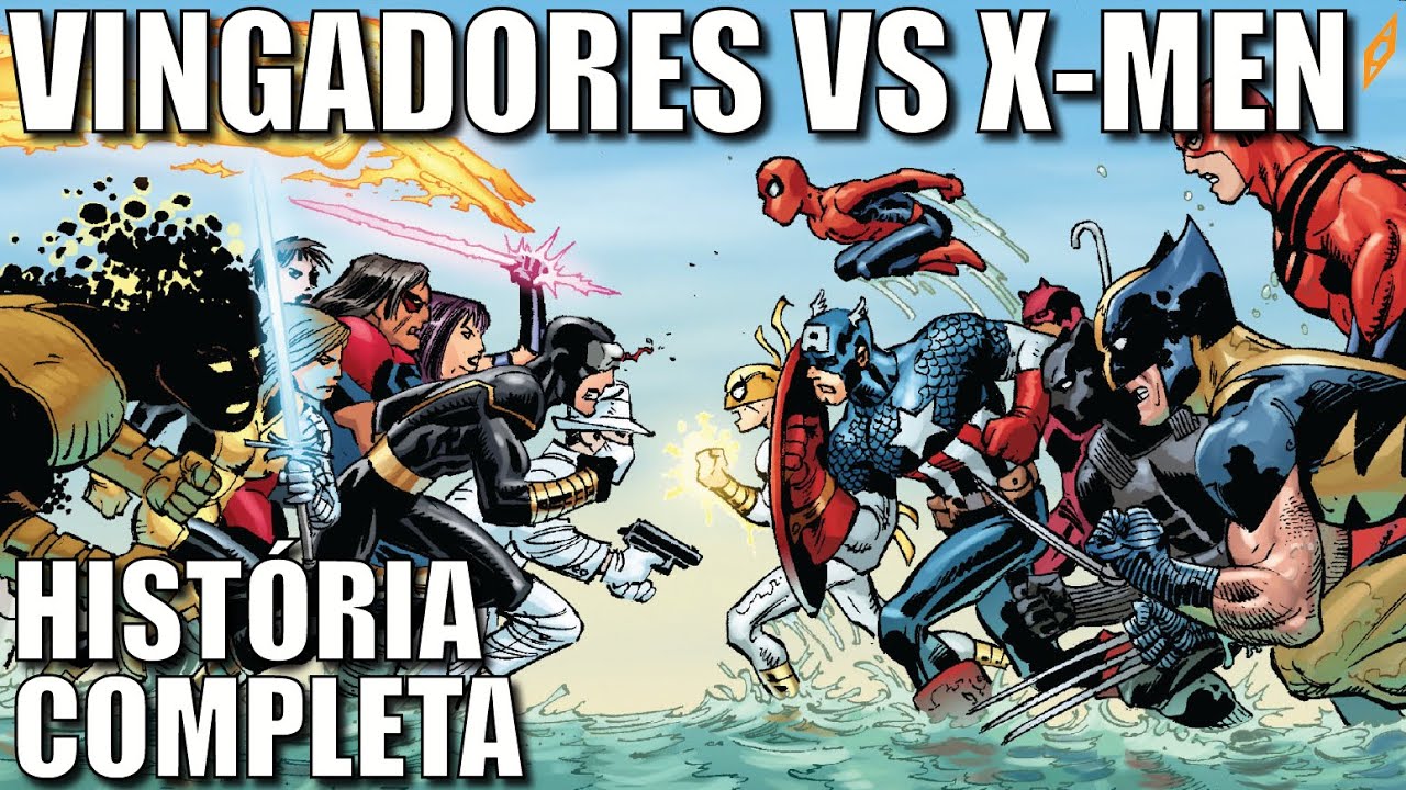 VINGADORES VS X-MEN | Hist&oacute;ria COMPLETA da saga &Eacute;PICA dos quadrinhos da Marvel em detalhes!!!