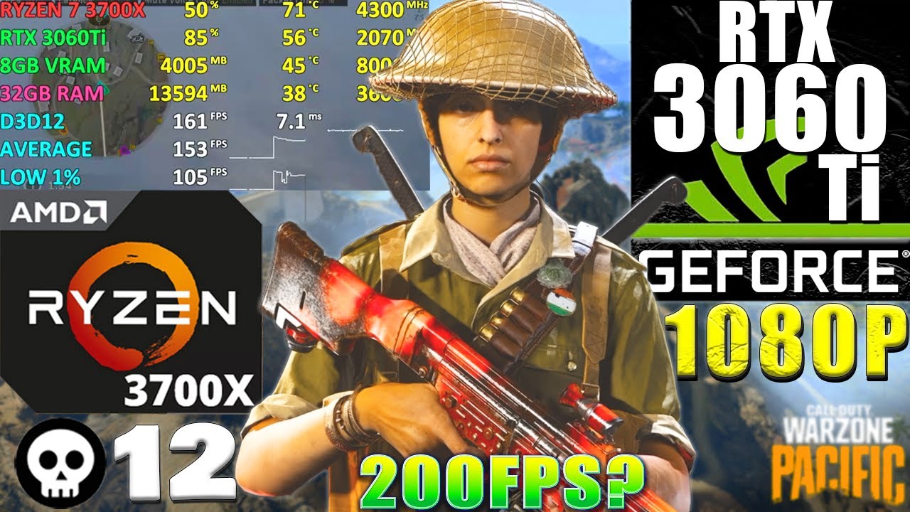 Call of Duty: Warzone &mdash; Rebirth Island | RTX 3060Ti + Ryzen 7 3700X | 1080p &mdash; Низкие настройки