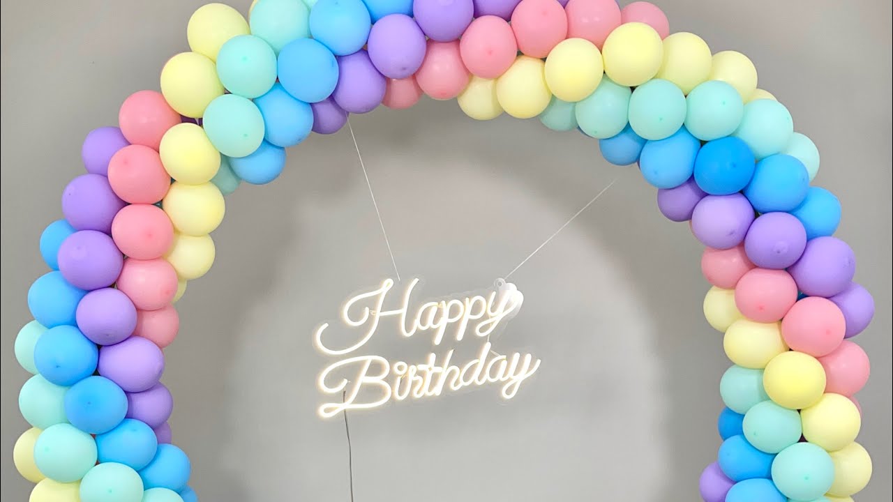Rainbow Theme Balloon Circle Decoration