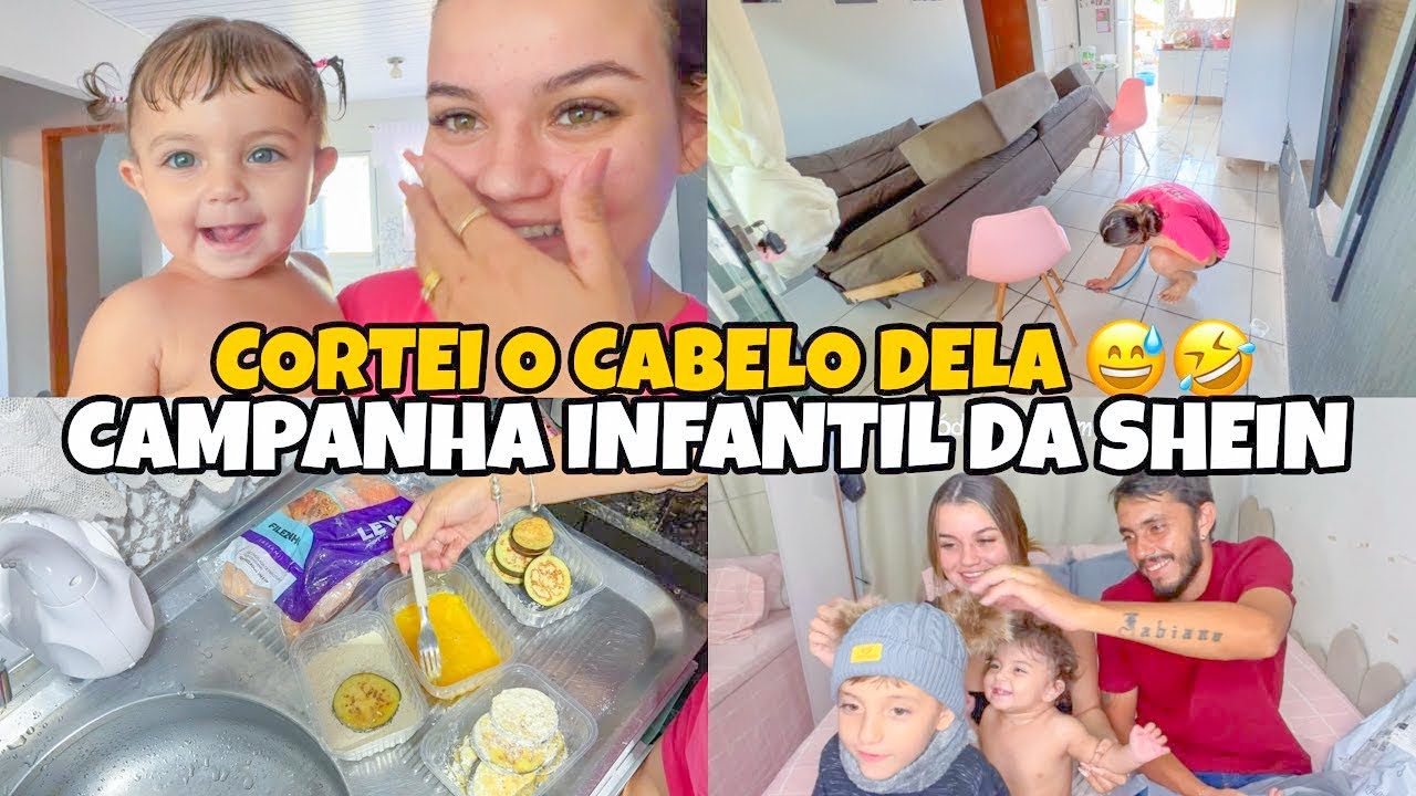 CORTEI O CABELO DA MINHA BEBÊ PELA PRIMEIRA VEZ 😱 FAXINA PESADA NA SALA - JANTA SIMPLES | Lar da Ana